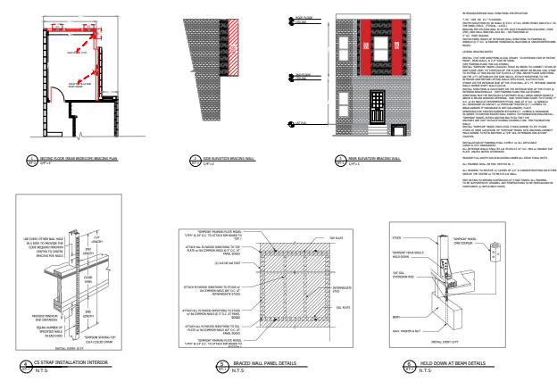Wall and elevation construction details